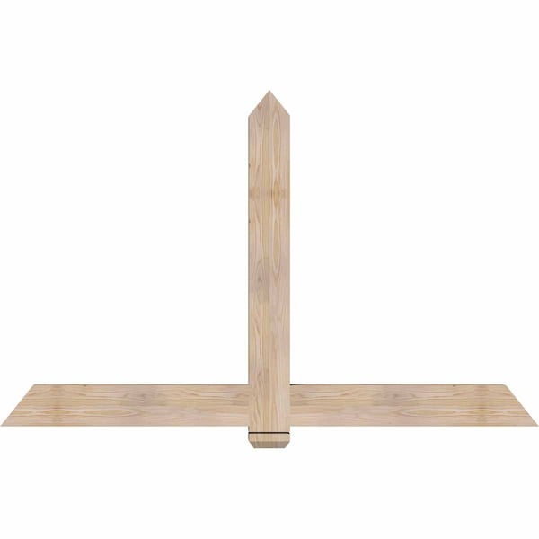 Ekena Millwork Eugene Smooth Timber Gable Bracket, Douglas Fir, 72"W x 45"H x 3 1/2"D x 5 1/2"F, 15/12 Pitch GBW072X45X0406EUG00SDF - main